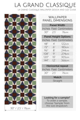 geometrical star tile peel and stick wallpaper specifiation