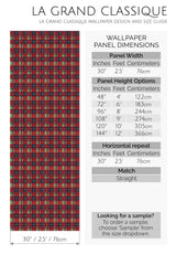 burgundy plaid peel and stick wallpaper specifiation
