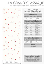 tiny hearts peel and stick wallpaper specifiation