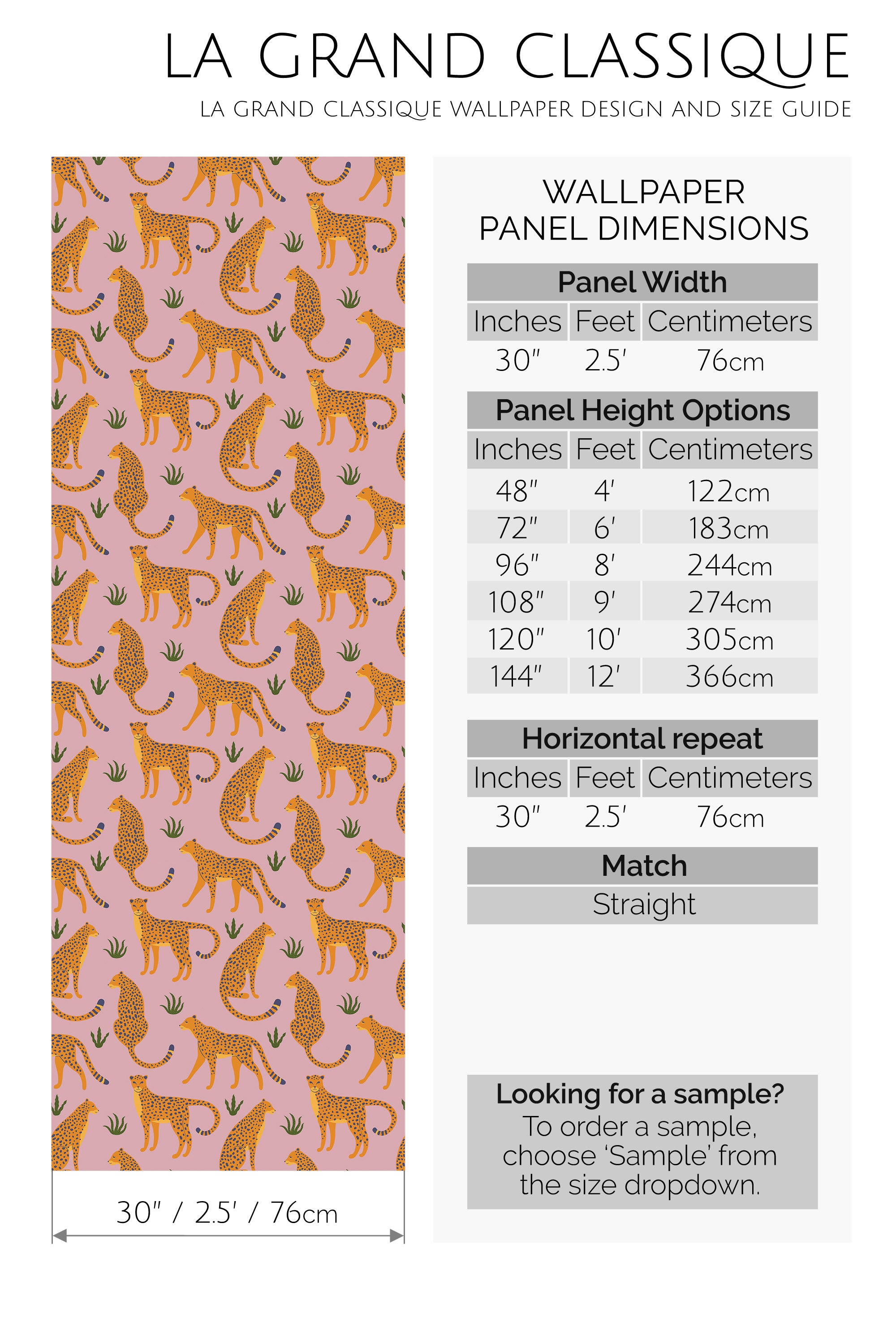 bold cheetah peel and stick wallpaper specifiation
