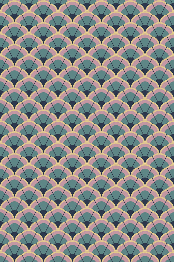 Pink and Green Art Deco