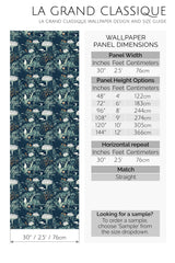 beautiful midnight meadow peel and stick wallpaper specifiation