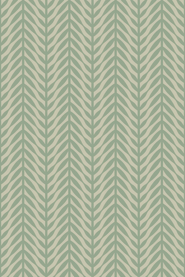 Green Herringbone