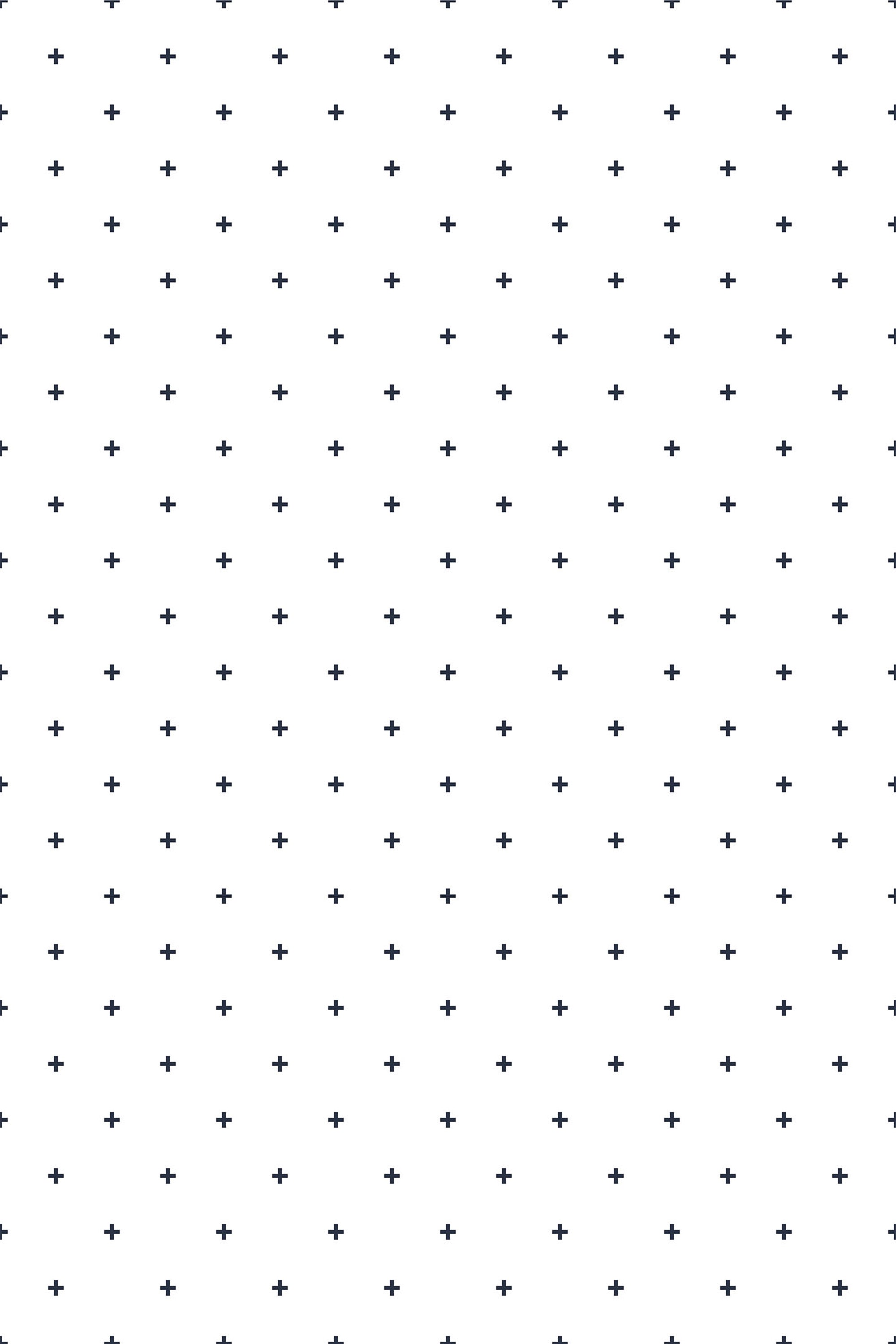 Repeated tiny cross pattern on a white background, peel and stick removable wallpaper.