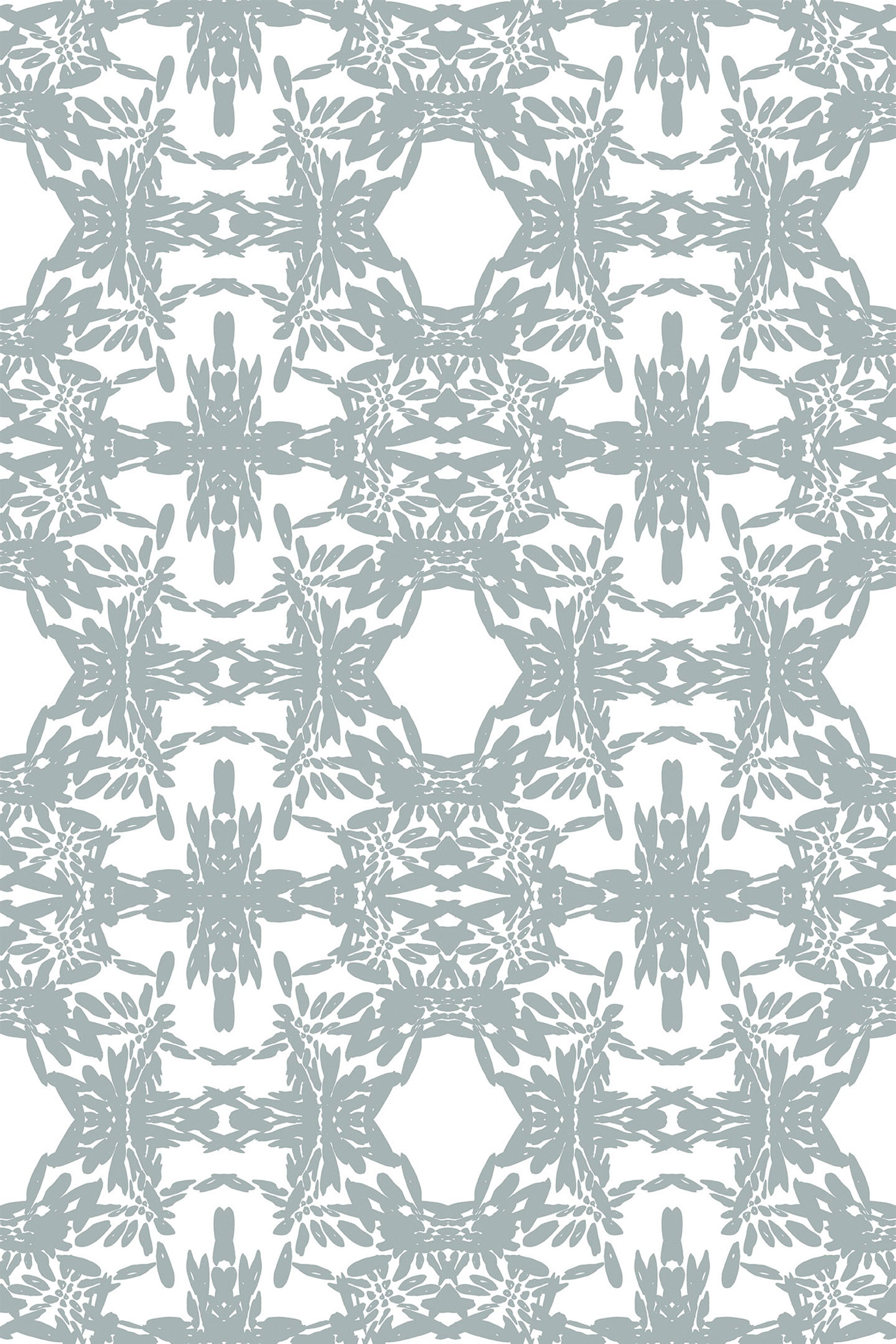 A patterned wallpaper with stylized rain motifs in shades of blue and grey, creating an abstract impression of a downpour, designed as peel and stick removable wallpaper.