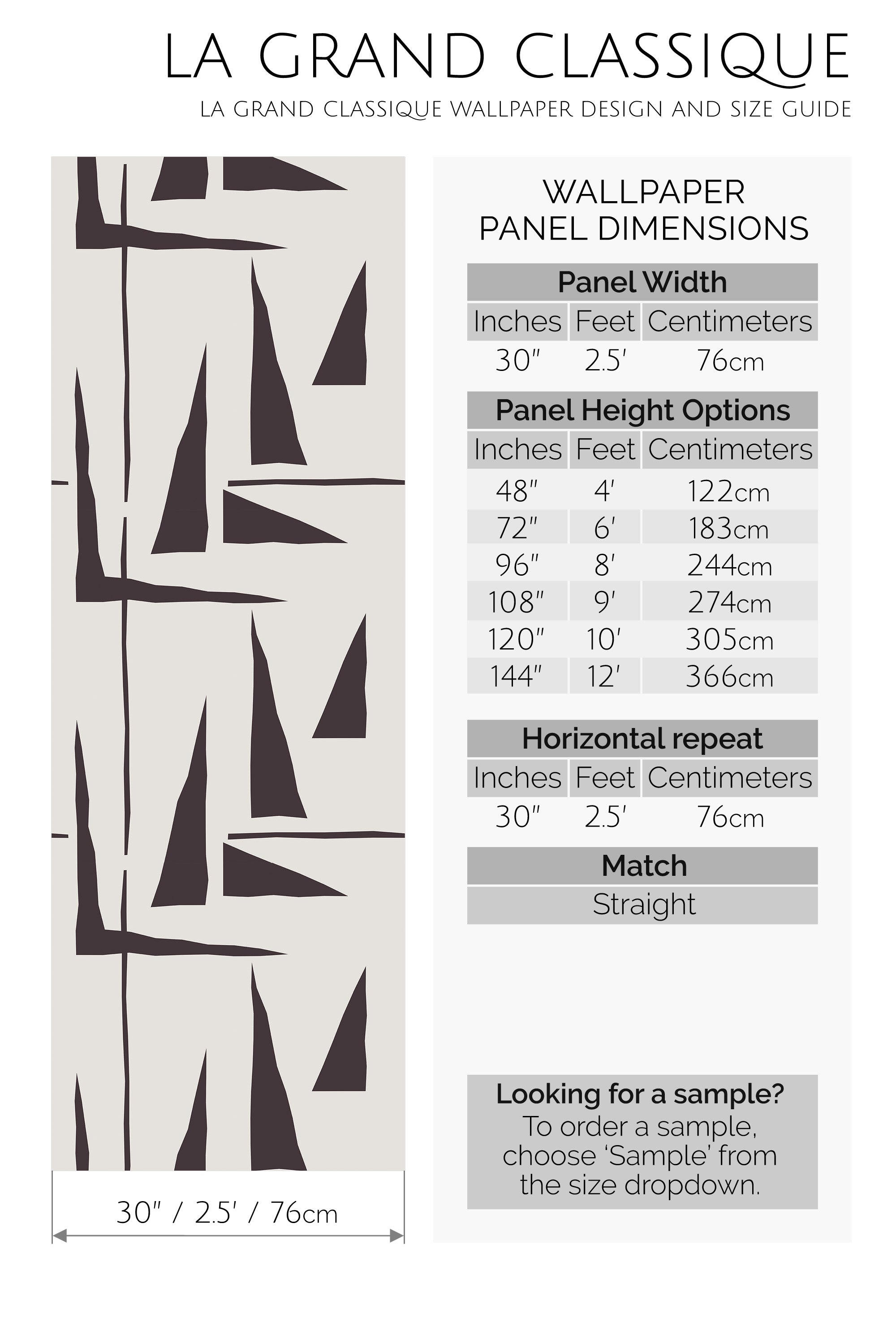 simple triangles peel and stick wallpaper specifiation