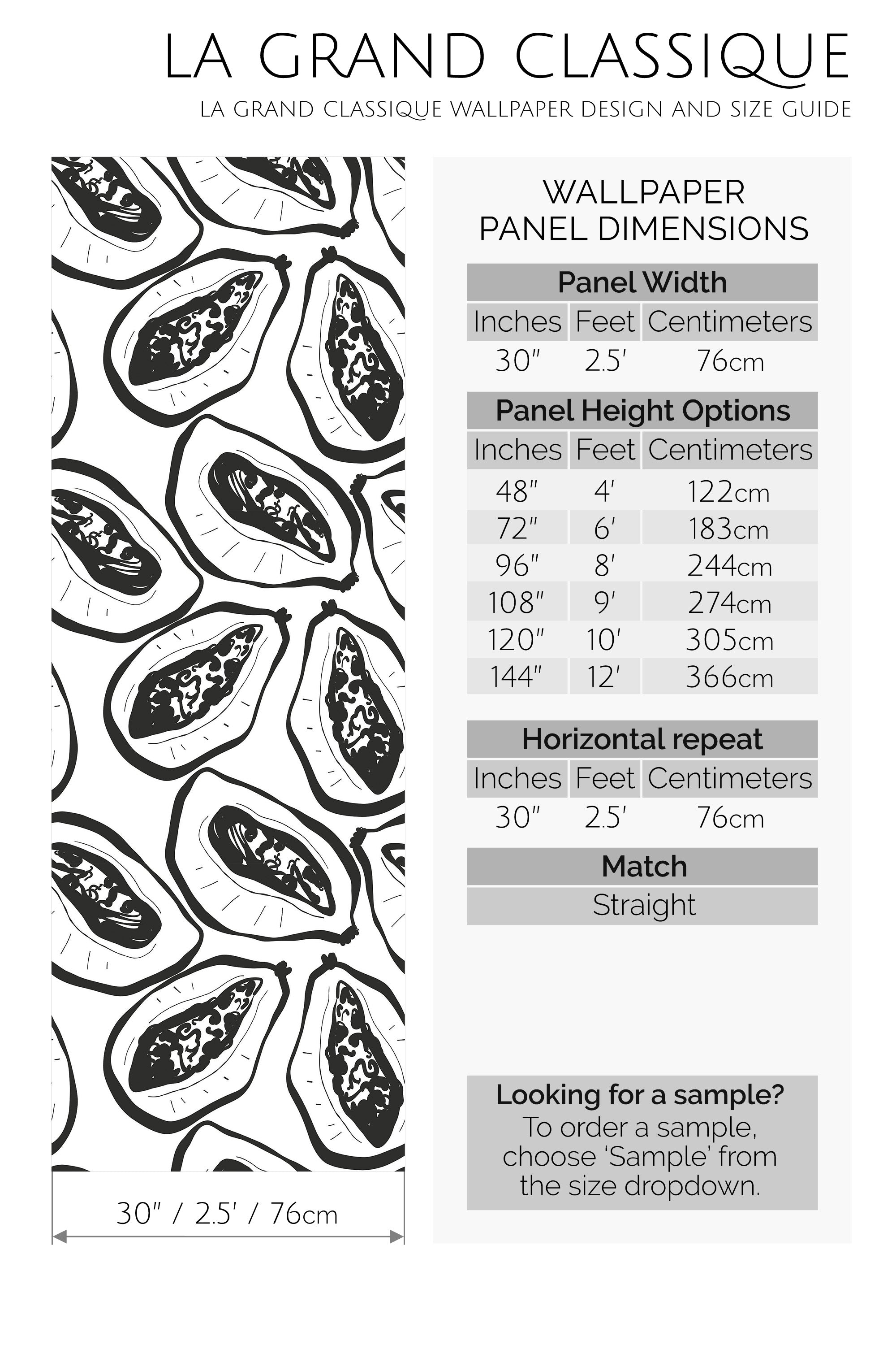 fruit peel and stick wallpaper specifiation