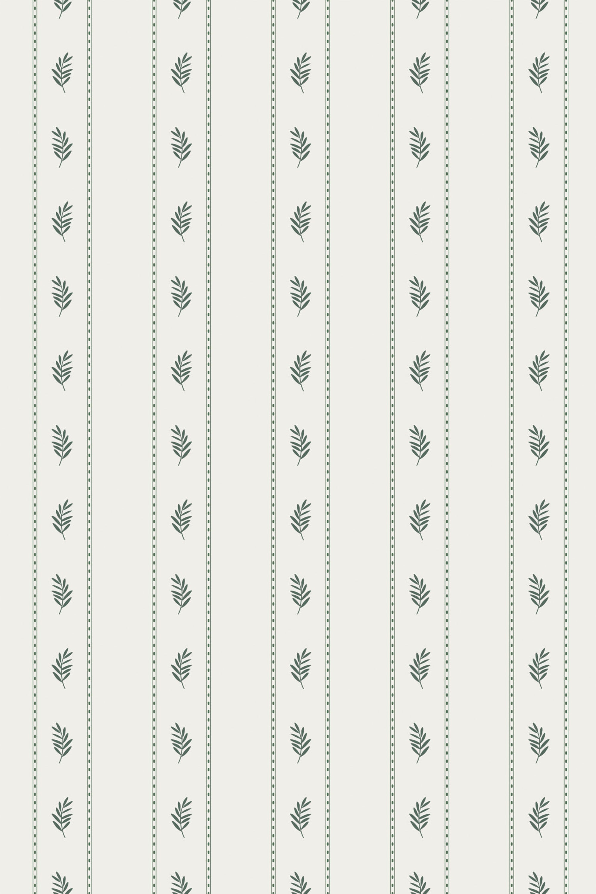 Elegant olive branch patterns on vertical lines against a pale background, named Vintage Olive Branch Lines, peel and stick removable wallpaper.
