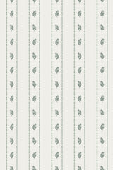 Elegant olive branch patterns on vertical lines against a pale background, named Vintage Olive Branch Lines, peel and stick removable wallpaper.
