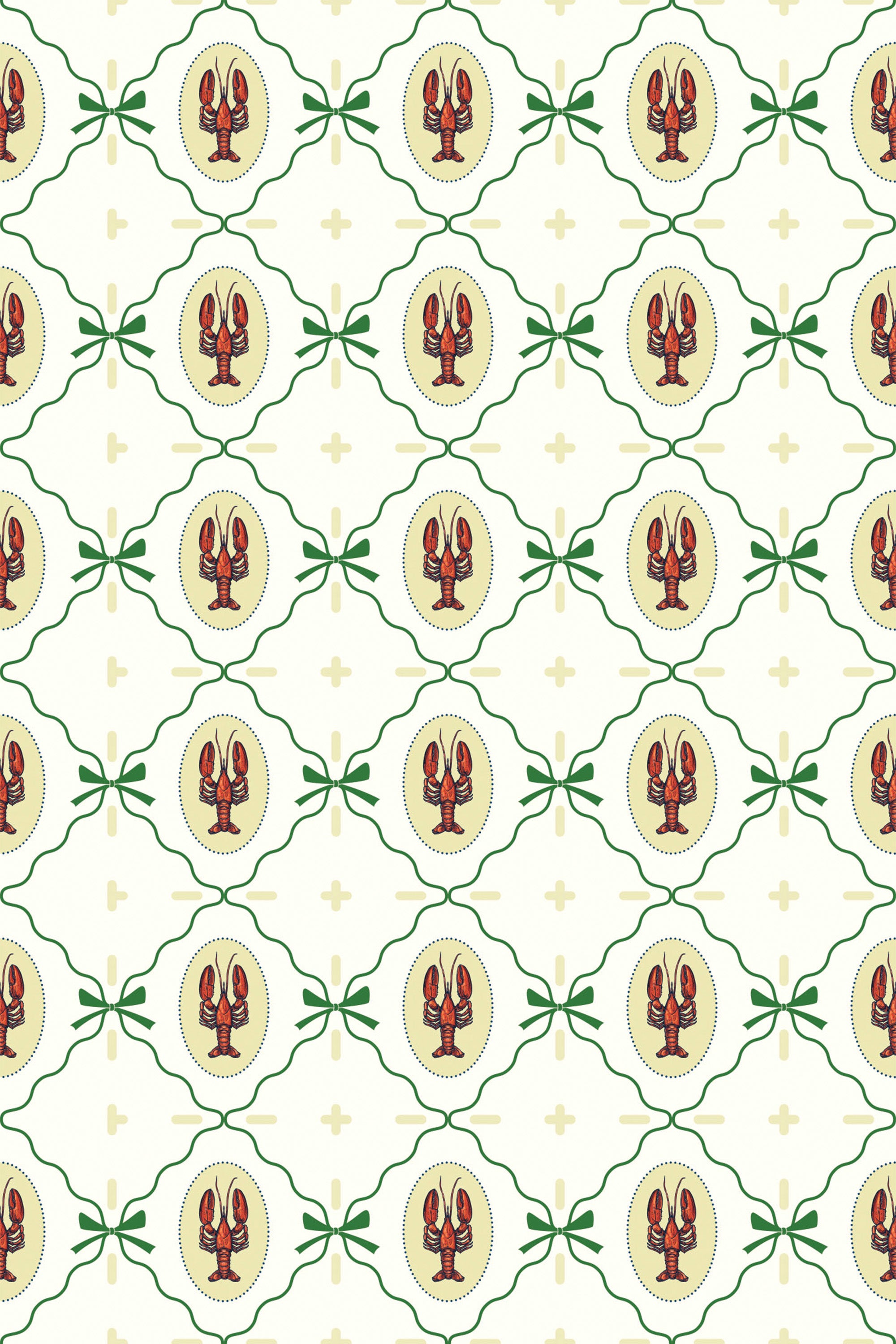 vintage lobster wallpaper pattern repeat