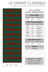 classic christmas harlequin peel and stick wallpaper specifiation