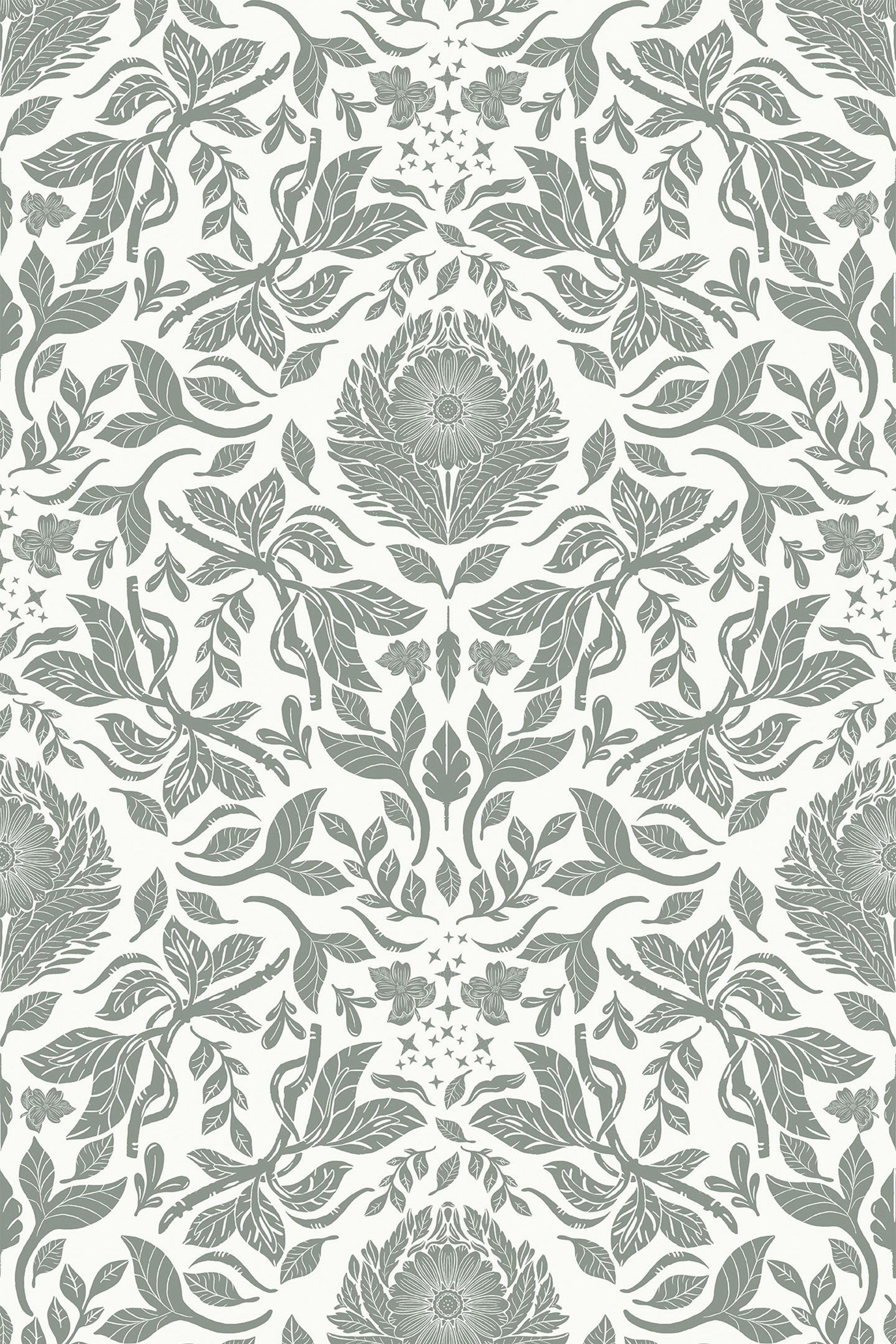 grey botanical reverie by sara t wallpaper pattern repeat