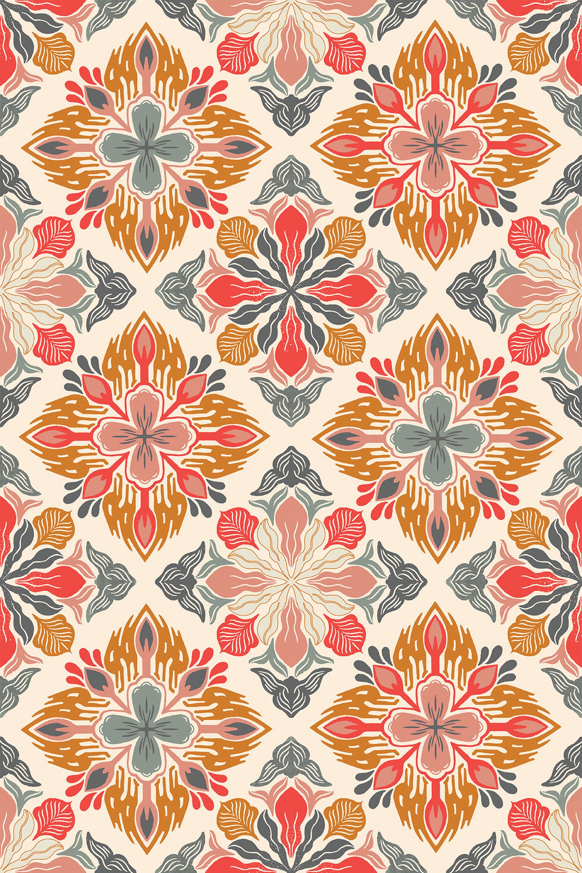 geometric blooms by sara t wallpaper pattern repeat