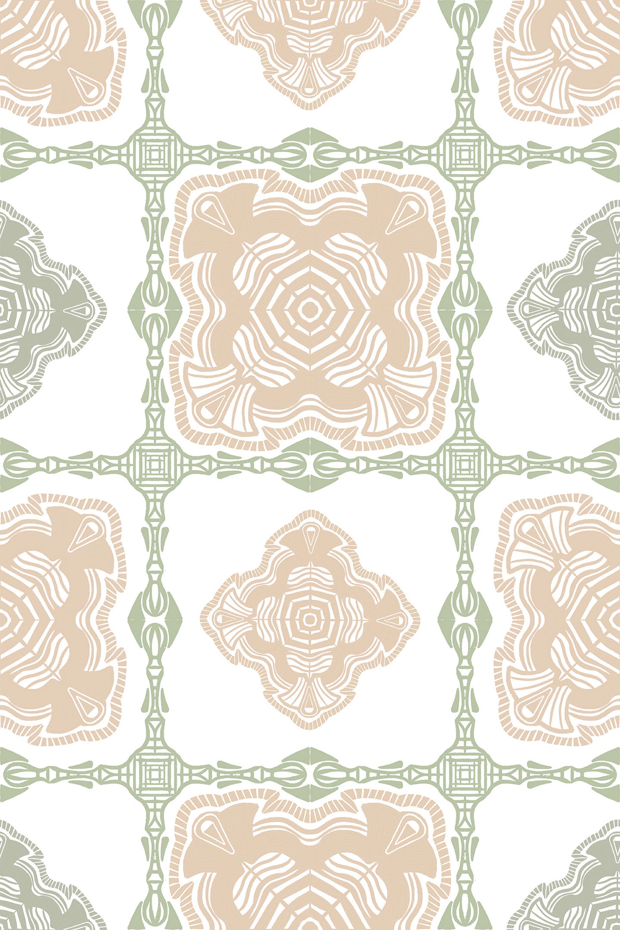 light heritage tiles by sara t wallpaper pattern repeat