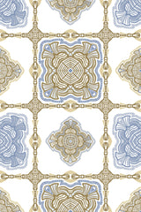 green and blue heritage tiles by sara t wallpaper pattern repeat