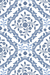 blue and white floral pattern by sara t wallpaper pattern repeat