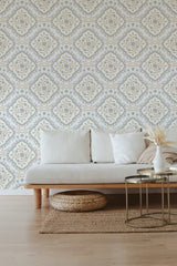 self stick wallpaper beige and gray floral pattern by sara t pattern living room elegant sofa coffee table