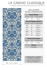 royal garden in blue by sara t peel and stick wallpaper specifiation