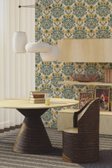 living room dining table wooden furniture light light verdant majesty by sara t wall paper peel and stick