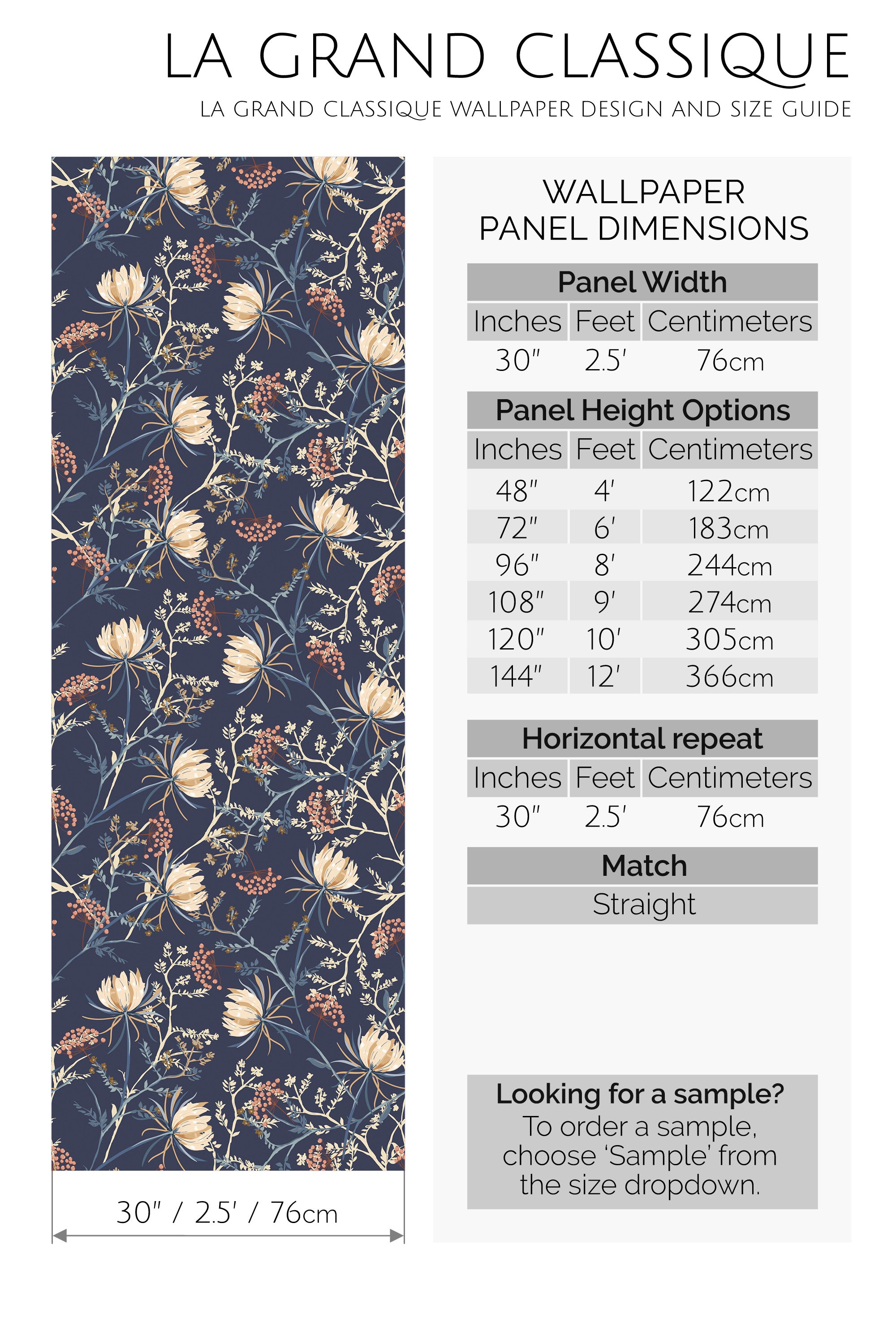 dark aesthetic floral peel and stick wallpaper specifiation