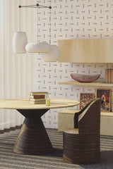 living room dining table wooden furniture light cute branches wall paper peel and stick