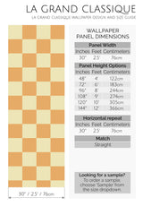 checkered yellow and orange peel and stick wallpaper specifiation