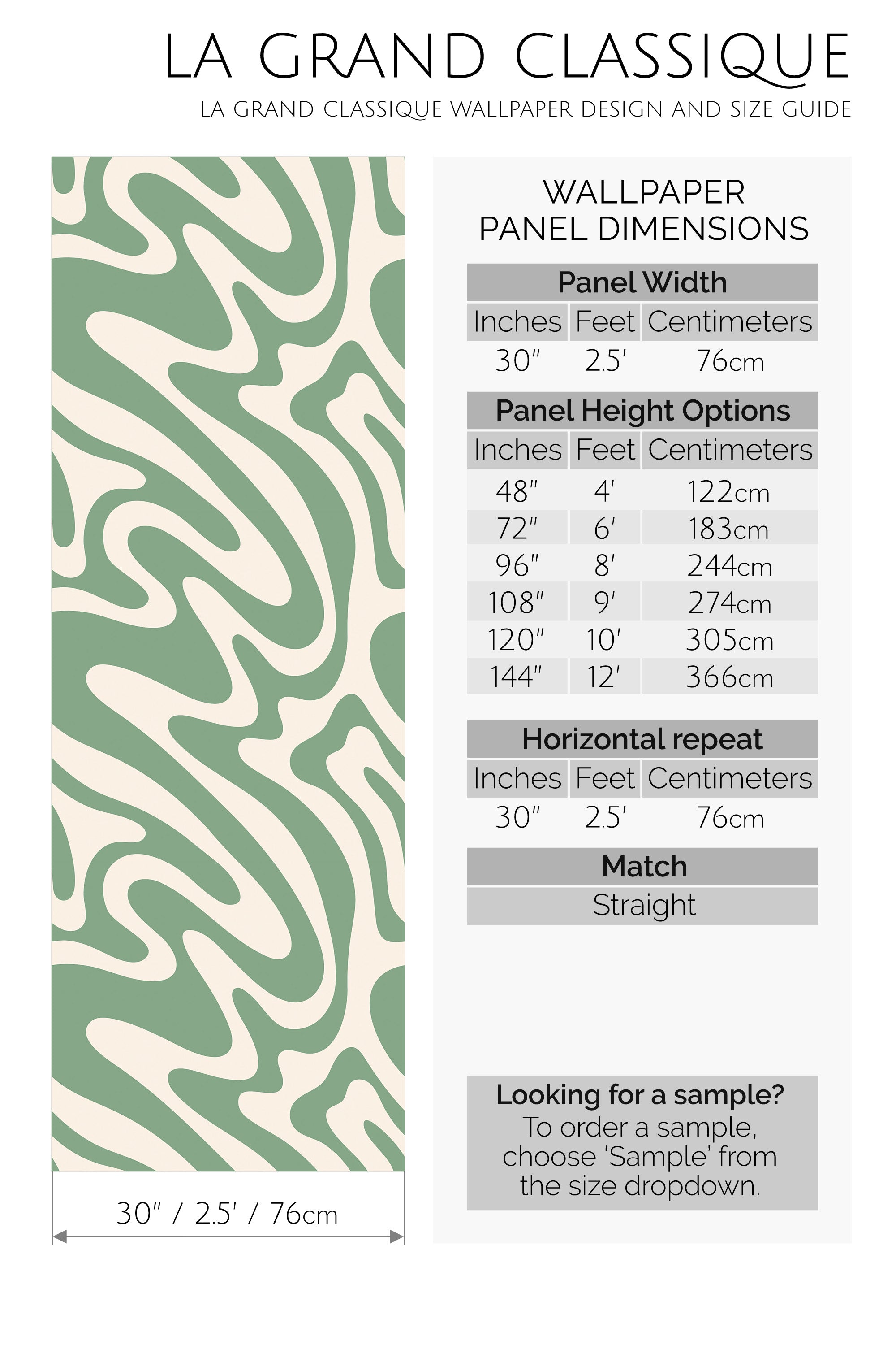 funky green an beige peel and stick wallpaper specifiation