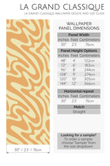 funky orange and yellow peel and stick wallpaper specifiation