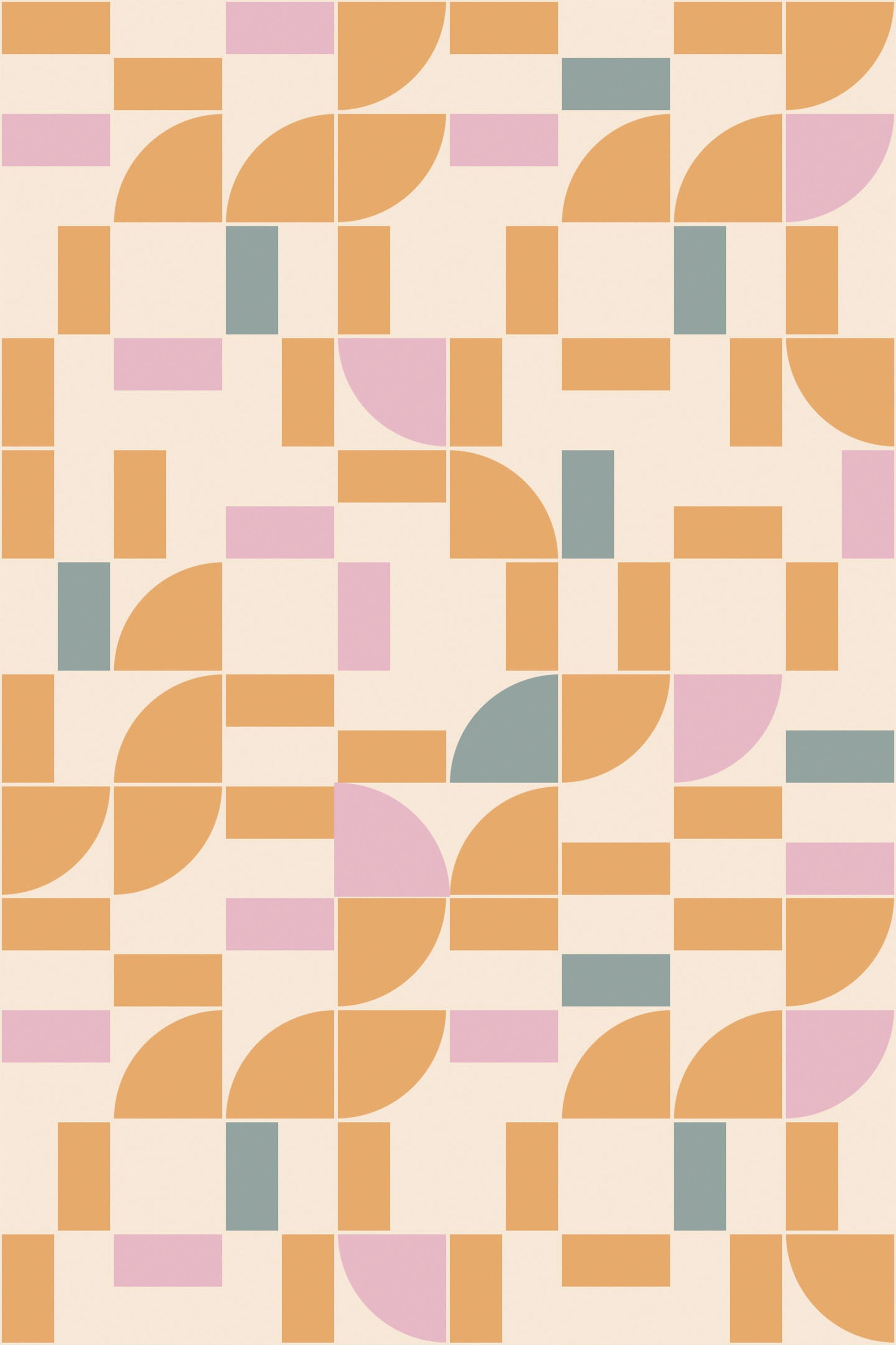 pink mid century tiles wallpaper pattern repeat