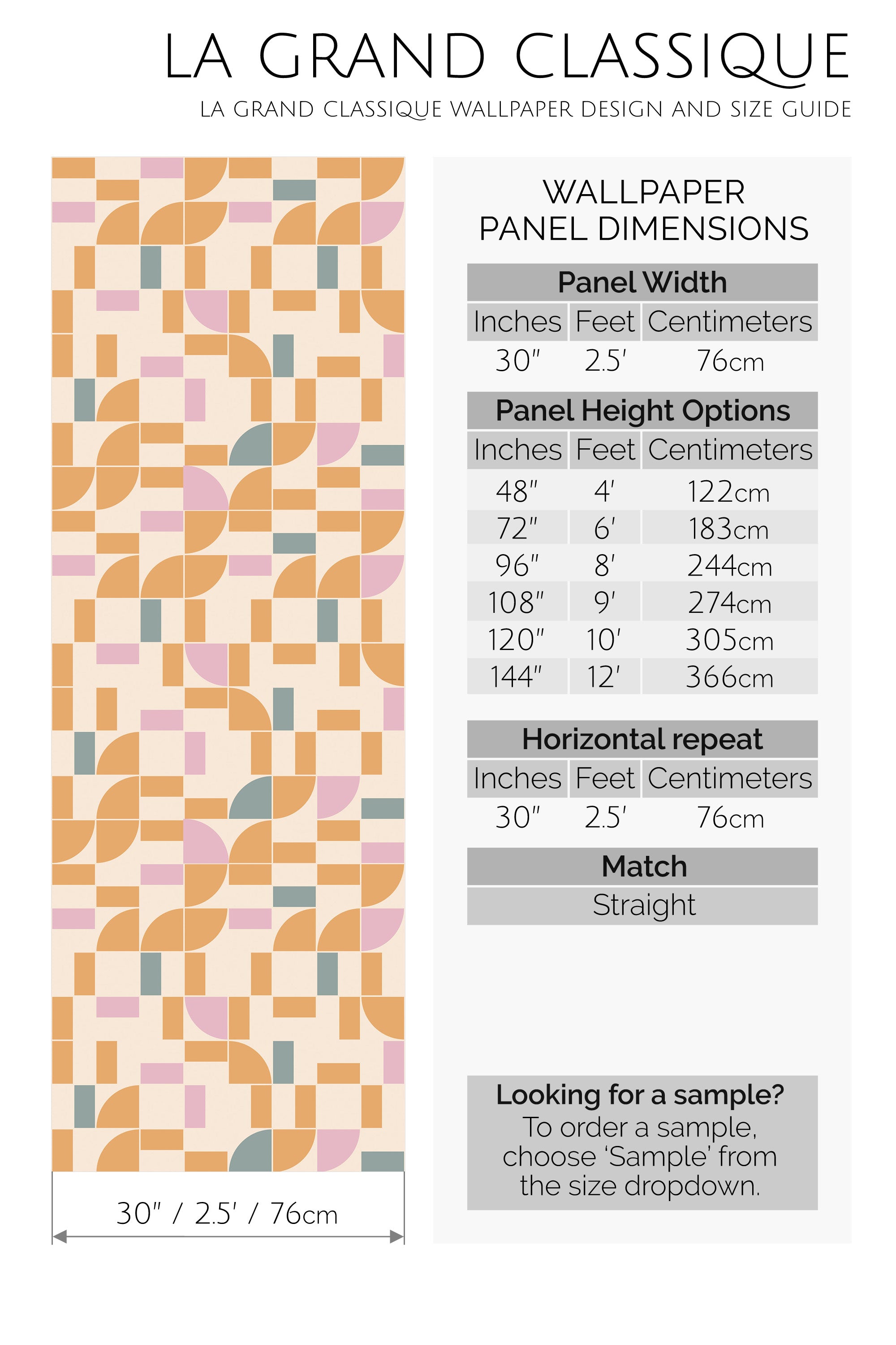 pink mid century tiles peel and stick wallpaper specifiation