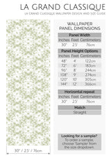 subtle green florals peel and stick wallpaper specifiation