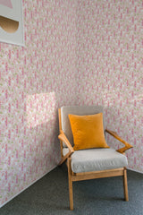 bedroom armchair cozy soft pillow interior woodland fairies girls room peel and stick wall paper