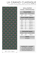 dark tropical art deco peel and stick wallpaper specifiation