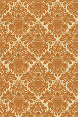 vintage terracotta damask wallpaper pattern repeat