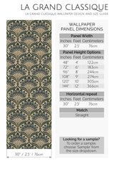 green aesthetic art deco peel and stick wallpaper specifiation