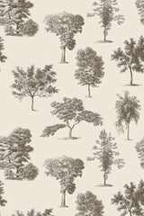 vintage trees wallpaper pattern repeat