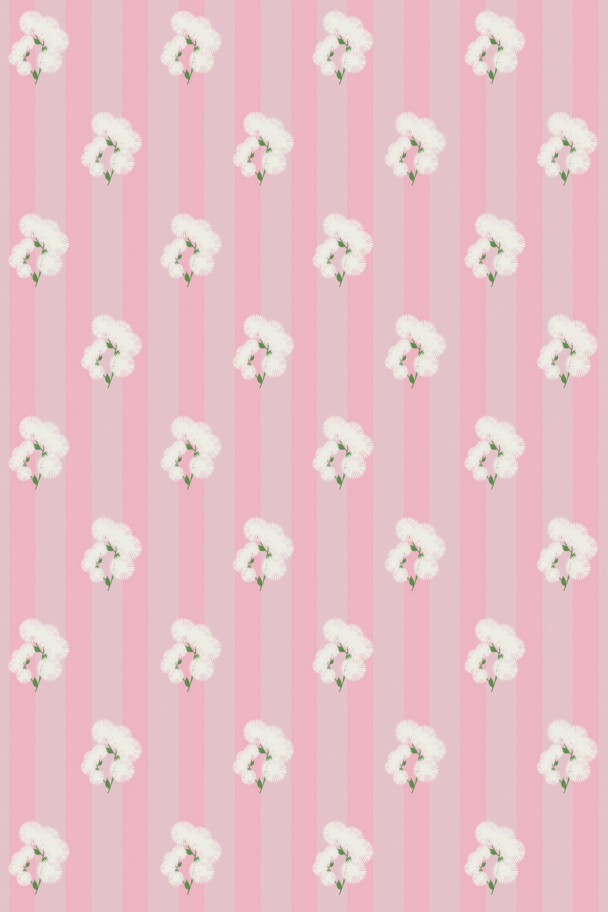 cute pink dandelions wallpaper pattern repeat
