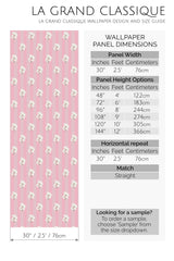 cute pink dandelions peel and stick wallpaper specifiation