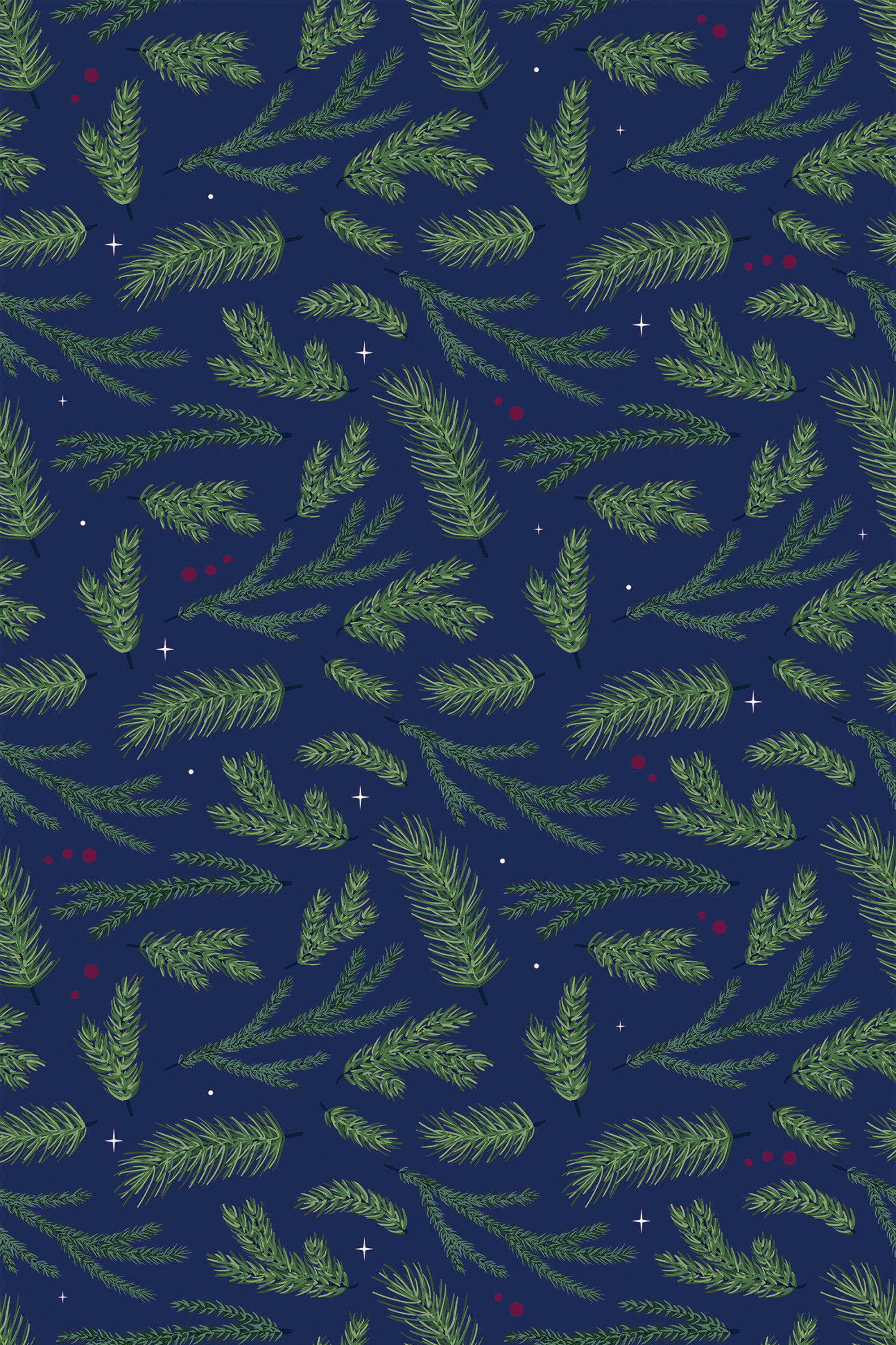 moody christmas branch wallpaper pattern repeat