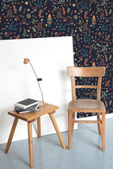 wooden table chair decorative plant blank canvas christmas nutcracker self adhesive wallpaper