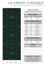 moody emerald stars peel and stick wallpaper specifiation