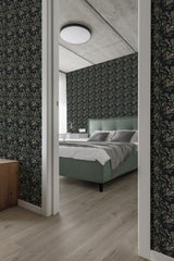 modern bedroom cushions concrete ceiling classic christmas leaves accent wall