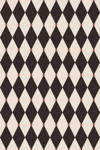 brown harlequin wallpaper pattern repeat