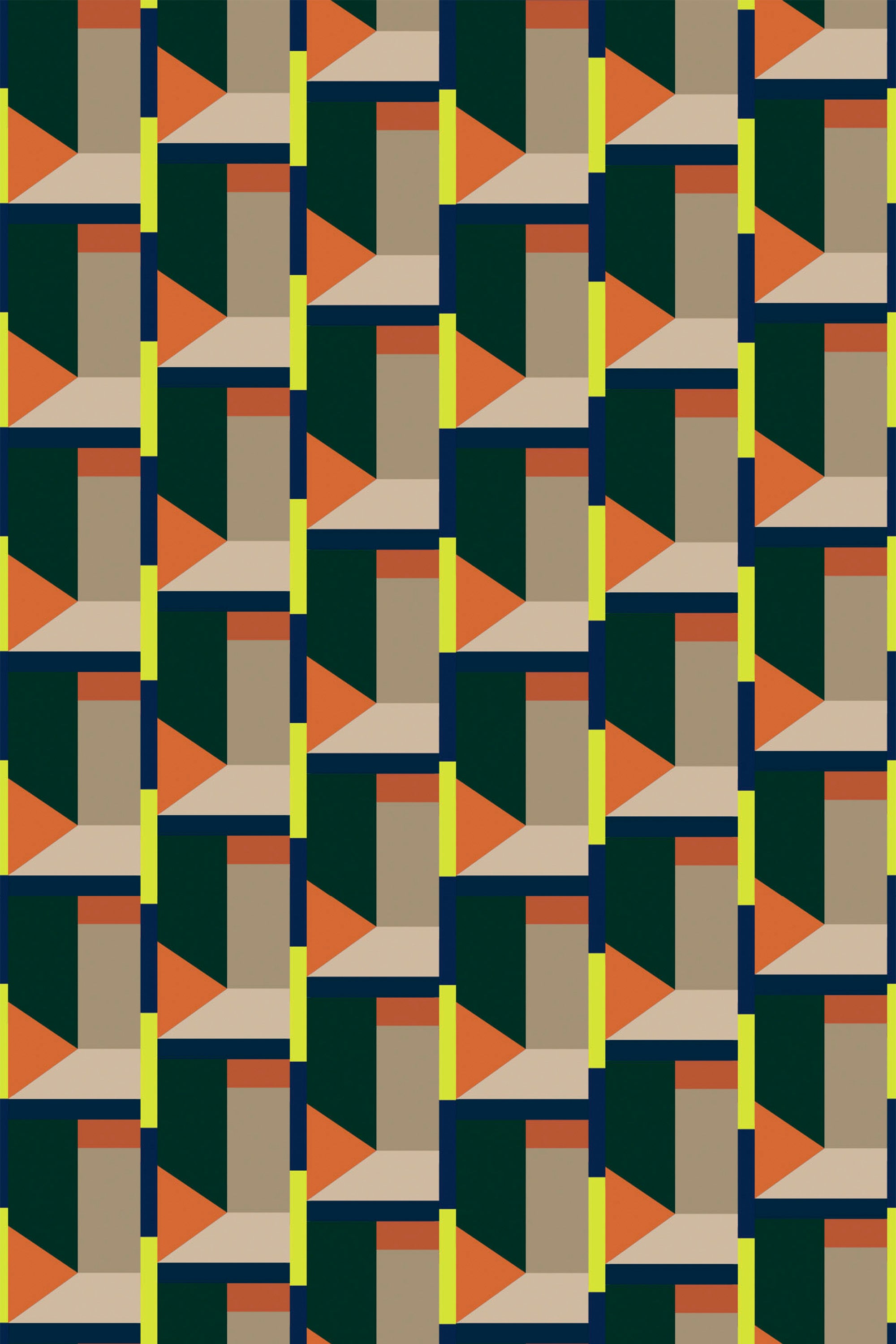 warm geometric wallpaper pattern repeat