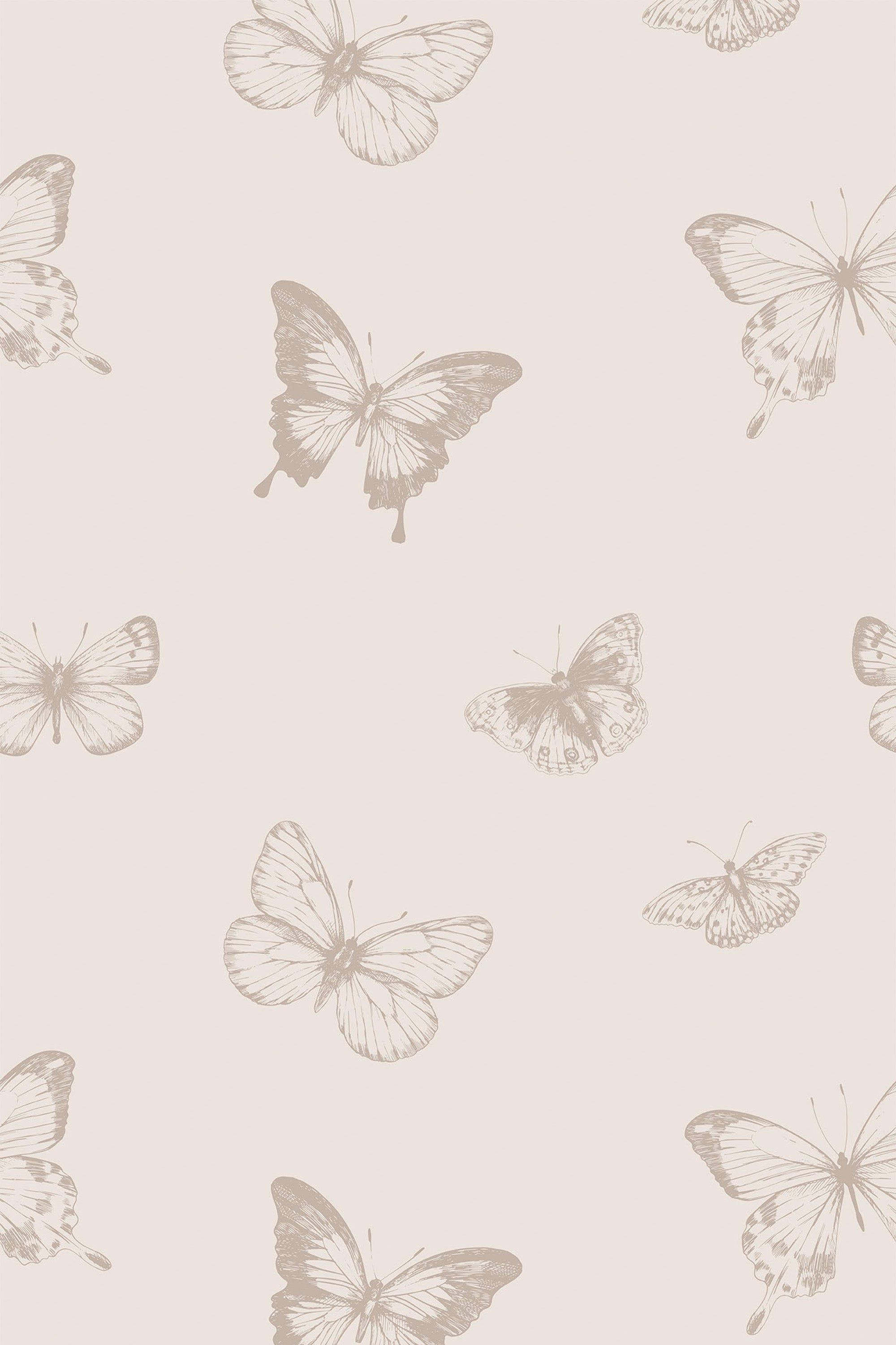 Butterfly pattern on a beige background
