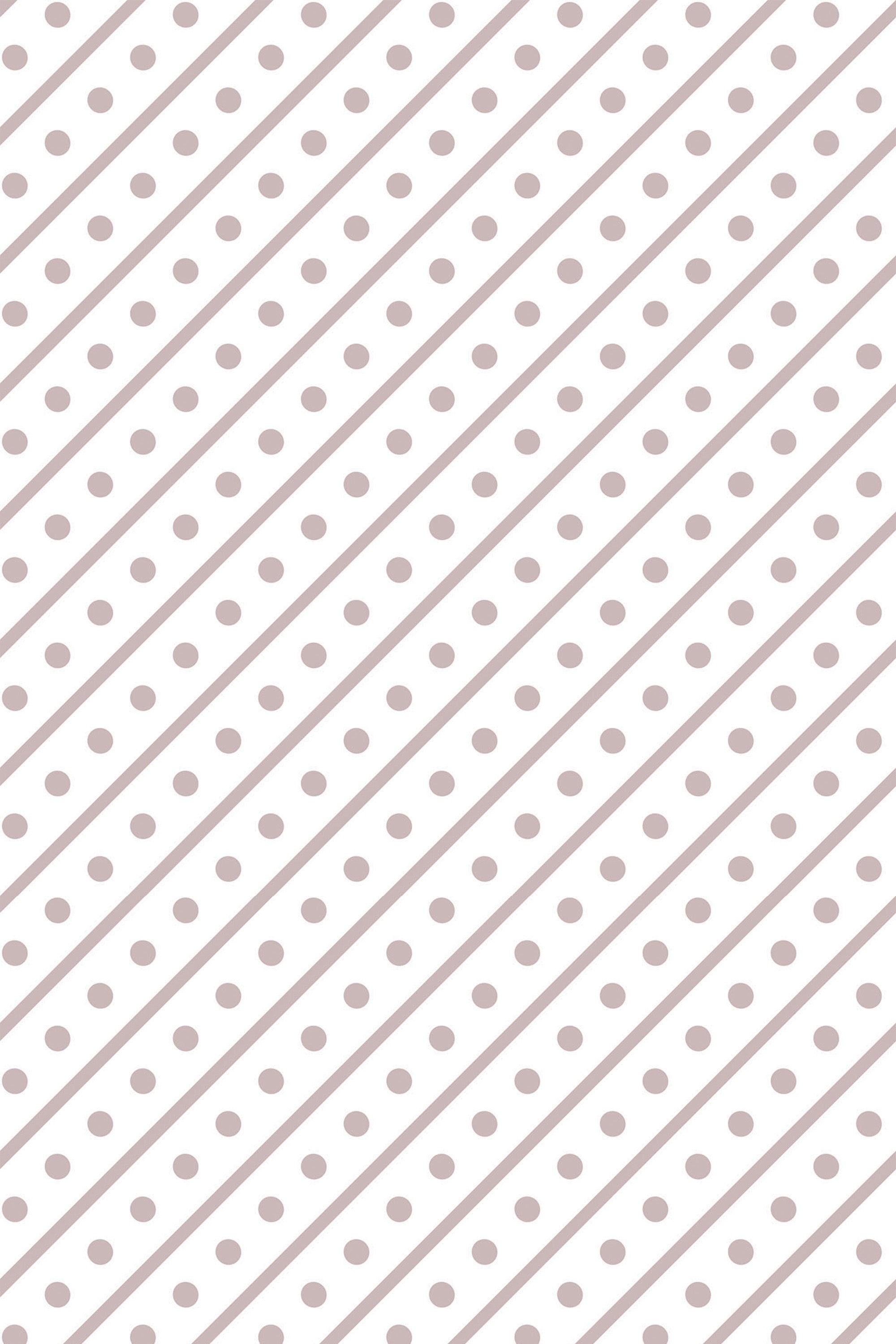 A pattern of thin diagonal lines alternating with rows of evenly spaced dots on a light background, creating a simple and modern geometric look. Peel and stick removable wallpaper.