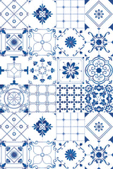 Blue tile collection