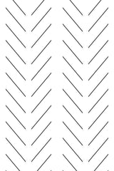 Black and white Herringbone pattern with small, thin diagonal lines arranged in a repetitive V-shape, creating a simple, modern, and geometric design. Peel and stick removable wallpaper.