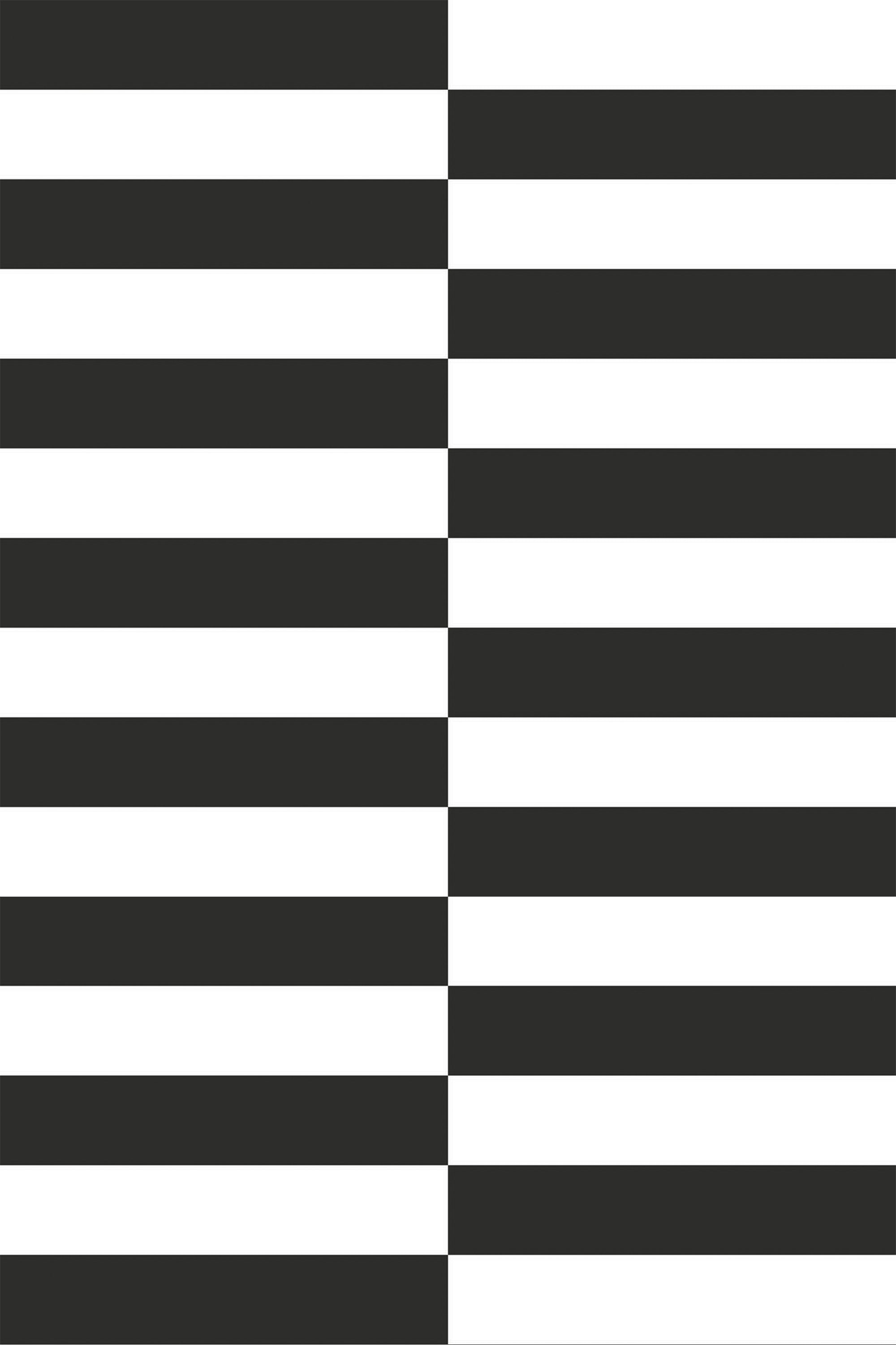 Black and white checkerboard pattern with alternating square tiles creating a bold, geometric design. Peel and stick removable wallpaper.