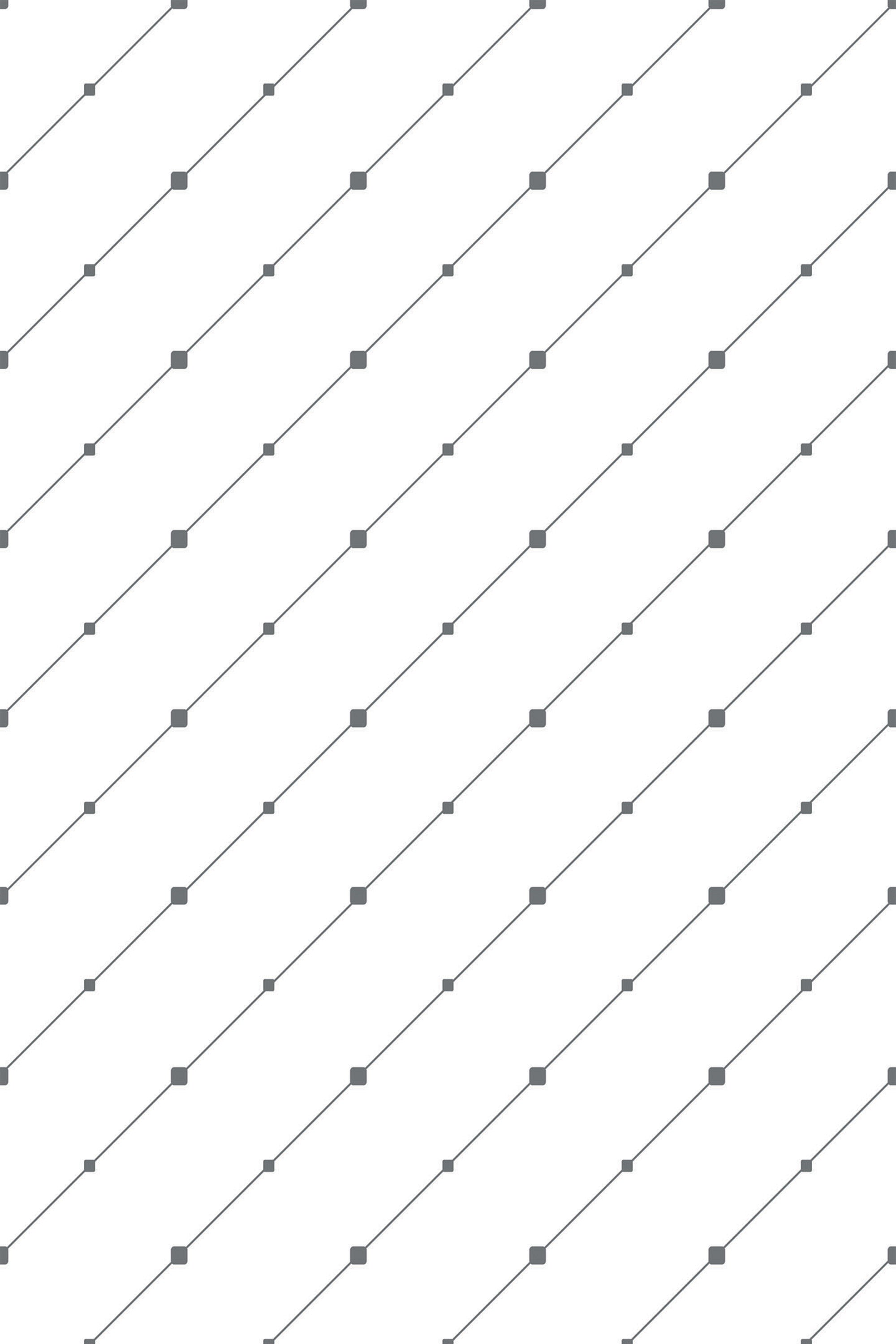 White background with thin diagonal lines running across it. Small squares appear intermittently along the lines. Peel and stick removable wallpaper.